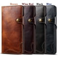 thumbnail image 2 of for Samsung Galaxy Note 20 10 9 8 Ultra Pro Luxury Cowhide Leather Flip Cover Phone case, Card Slots Wallet Hand Strap Full-Body Shockproof Bumper(Brown,Note 20 Ultra), 2 of 8