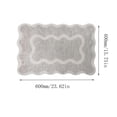 thumbnail image 3 of Letimco Washable Shower Rug Soft Scalloped Cream Bath Mat Efficient Water Absorbent Floor Cover Ideal for Tub Restroom Household Bathroom Arrangement, 15.7*23.6in, 3 of 9