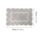 thumbnail image 3 of Alfombrilla de baño de microfibra con bordes ondulados, 40x60 cm, base antideslizante, color beige crema, lavable, absorbente y suave para decoración de baño., 3 of 9