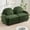 Green, variant on YWEN Fluffy Teddy Fleece Modular Sectional Sofa Couch, 2-4 Seat Cloud-Like Curved Deep Seat with Double-Layer Cushion, Movable Ottoman, Curved Backrest Armrest & Lumbar Pillows