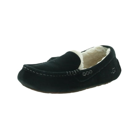 

Ugg Womens Ansley Suede Comfy Moccasin Slippers Black 11 Wide (C D W)