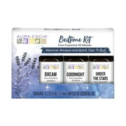 Aura Cacia Pure Essential Oil Blends, Bedtime Kit, 0.25 fl oz (3 Piece)