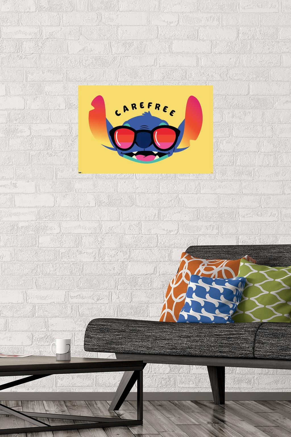 Disney Lilo and Stitch - Carefree Wall Poster, 14.725" x 22.375"