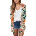 thumbnail image 2 of Pyhlmscde Womens Long Cardigan Lightweight Sweater Open Front Long Sleeve Outfits with Pockets, Flower Sweaters for Women, Floral Cardigan for Women, Open Cardigans for Women Lightweight, 2 of 5