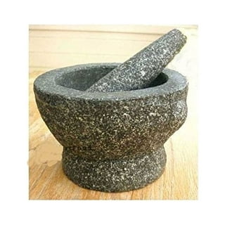 White Marble Mortar and Pestle Set 8 Natural Stone, Heavy Evil Eye, Boat Style Mortar Set