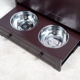 thumbnail image 4 of Dog Food Storage Container, 2 in 1 Pet Food Storage Bins and Feeding Station, Wood Pet Food Cabinets with Feeding Bowls, 4 of 9