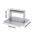 thumbnail image 3 of SDNall Steel Rectangular Lattice Meat Press Board With Wooden Handle Meat Press, 3 of 9