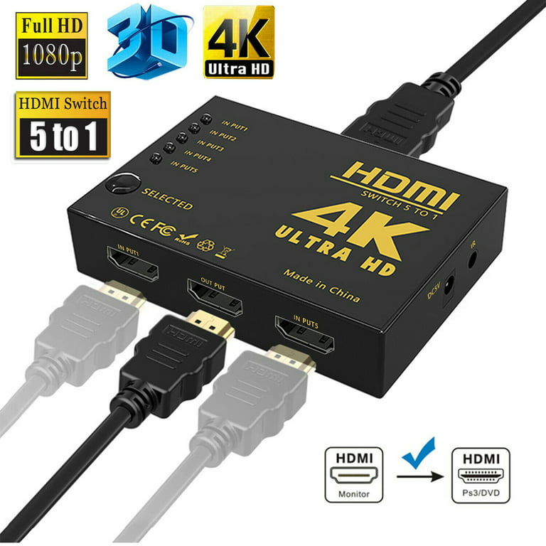 5-Port HDMI® Switch - 4K 60Hz