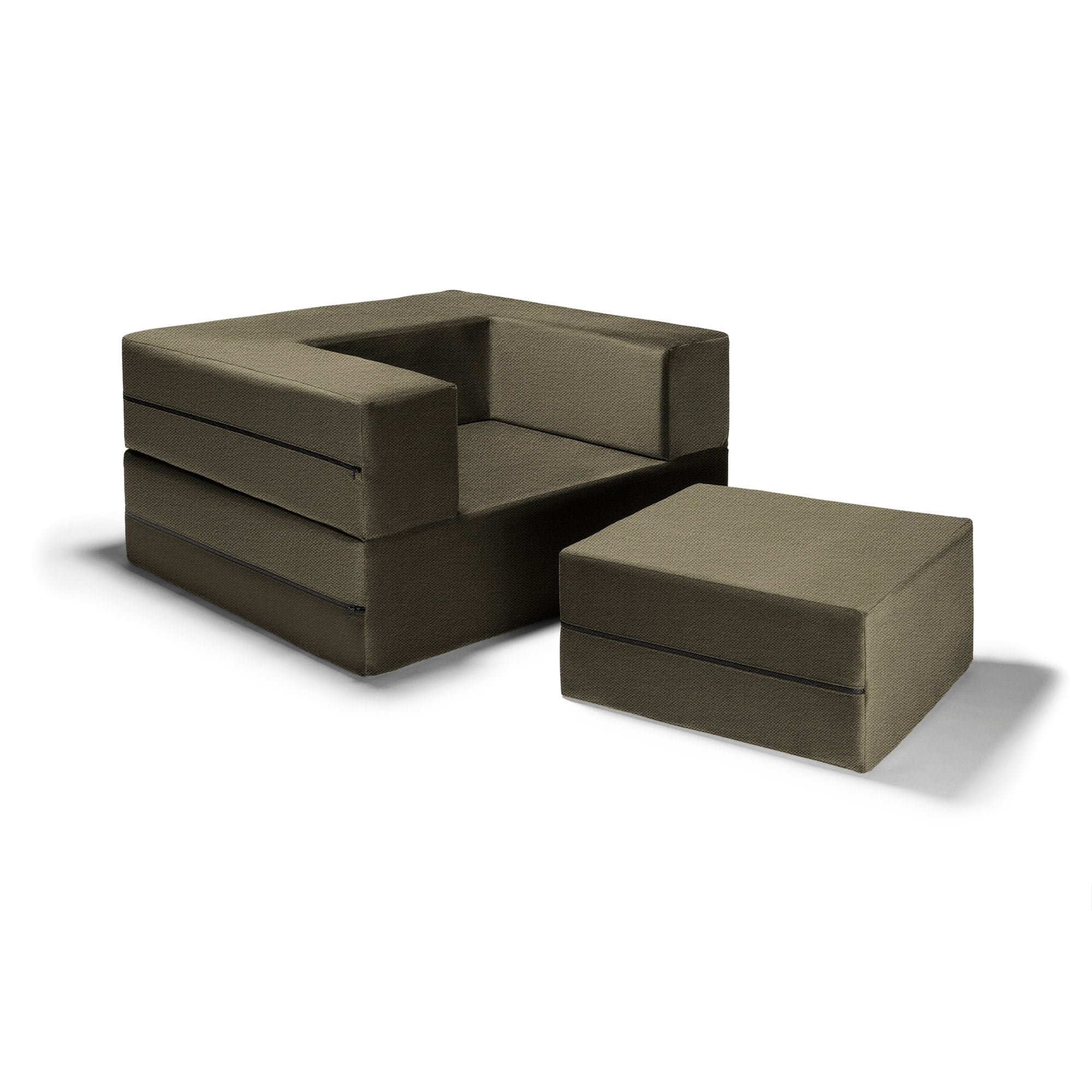 Jaxx Bean Bags Jaxx Zipline Convertible Sleeper Chair and Ottoman/ Twin