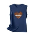 thumbnail image 4 of Tank Tops for Women Plus Size Clearance under $10 Round-Neck Sleeveless Baseball Loose Printed Pullover Tops Navy XXL, 4 of 4