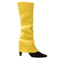 thumbnail image 2 of Sales Today Knee Socks for Women Under $2 GIJNRIUIUA Yellow Knee-High Socks Knitted Socks Women's Foot Warmer Leg Warmers, 2 of 4
