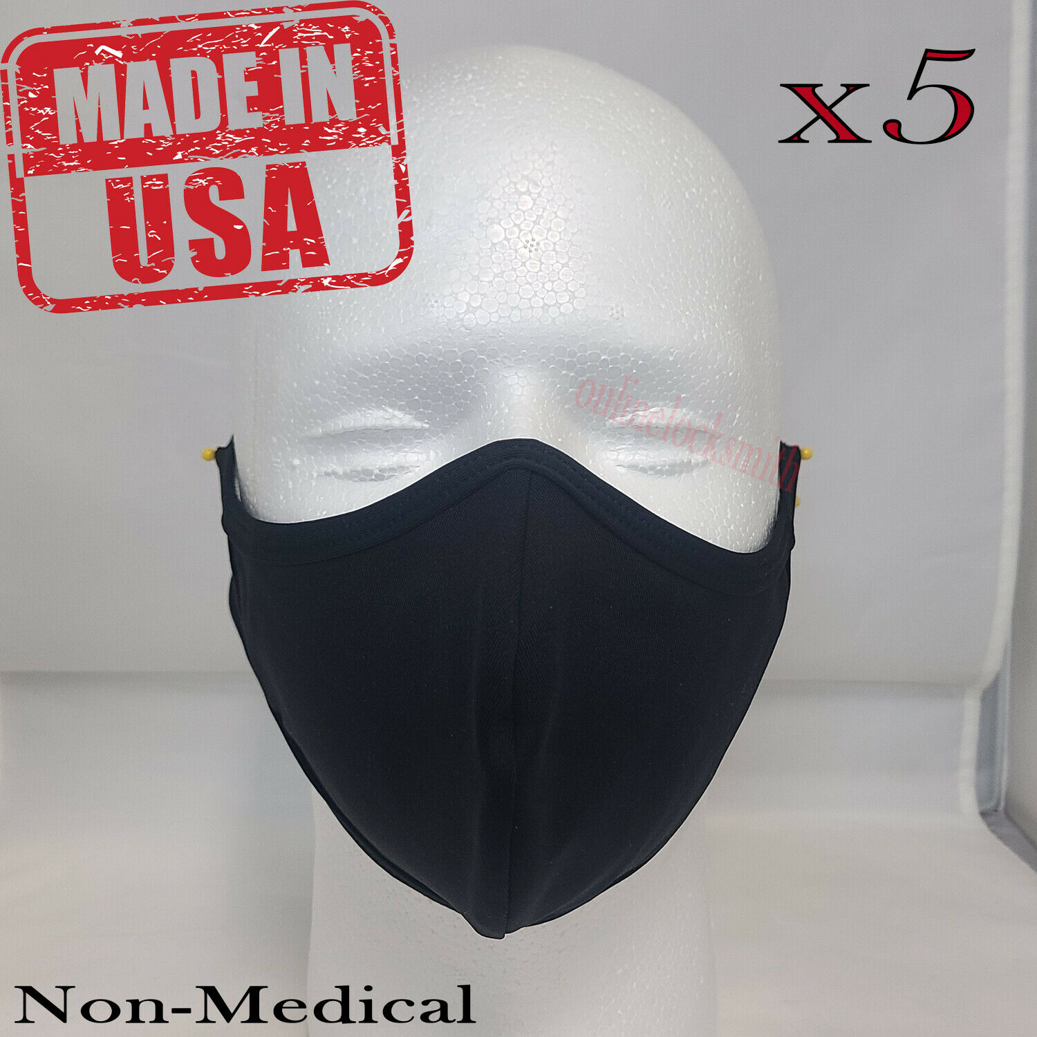 5x Face Mask Washable/Reusable Soft Double Layer Fabric Professional USA Made - image 1 of 5