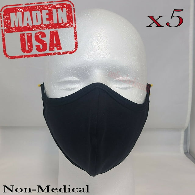 5x Face Mask Washable/Reusable Soft Double Layer Fabric Professional USA Made