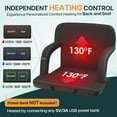 thumbnail image 4 of GloryStar Extra Wide Heated Stadium Seat, 25" Portable Bleacher Chair Includes 3-Level Heating, Massage Function, Six Adjustable Recline Positions, Convenient Cup Holder, and Anti-Slip Base, 4 of 6