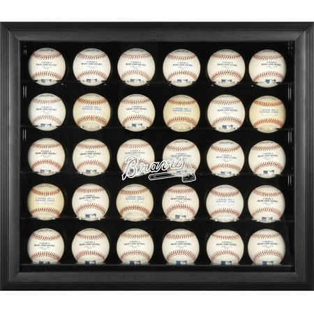 Atlanta Braves Black Framed - Atlanta Braves Fanatics Authentic Logo Black Framed 30-Ball Display Case - No Size