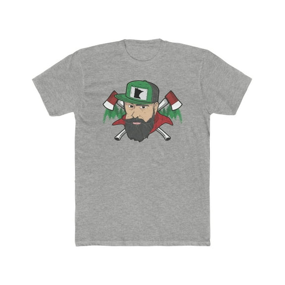 Hipster Paul Bunyan Men's Cotton Crew Tee