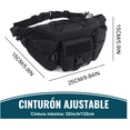 thumbnail image 4 of Cangurera Belug Tactica Militar Impermeable Riñonera Deportiva negro, 4 of 4
