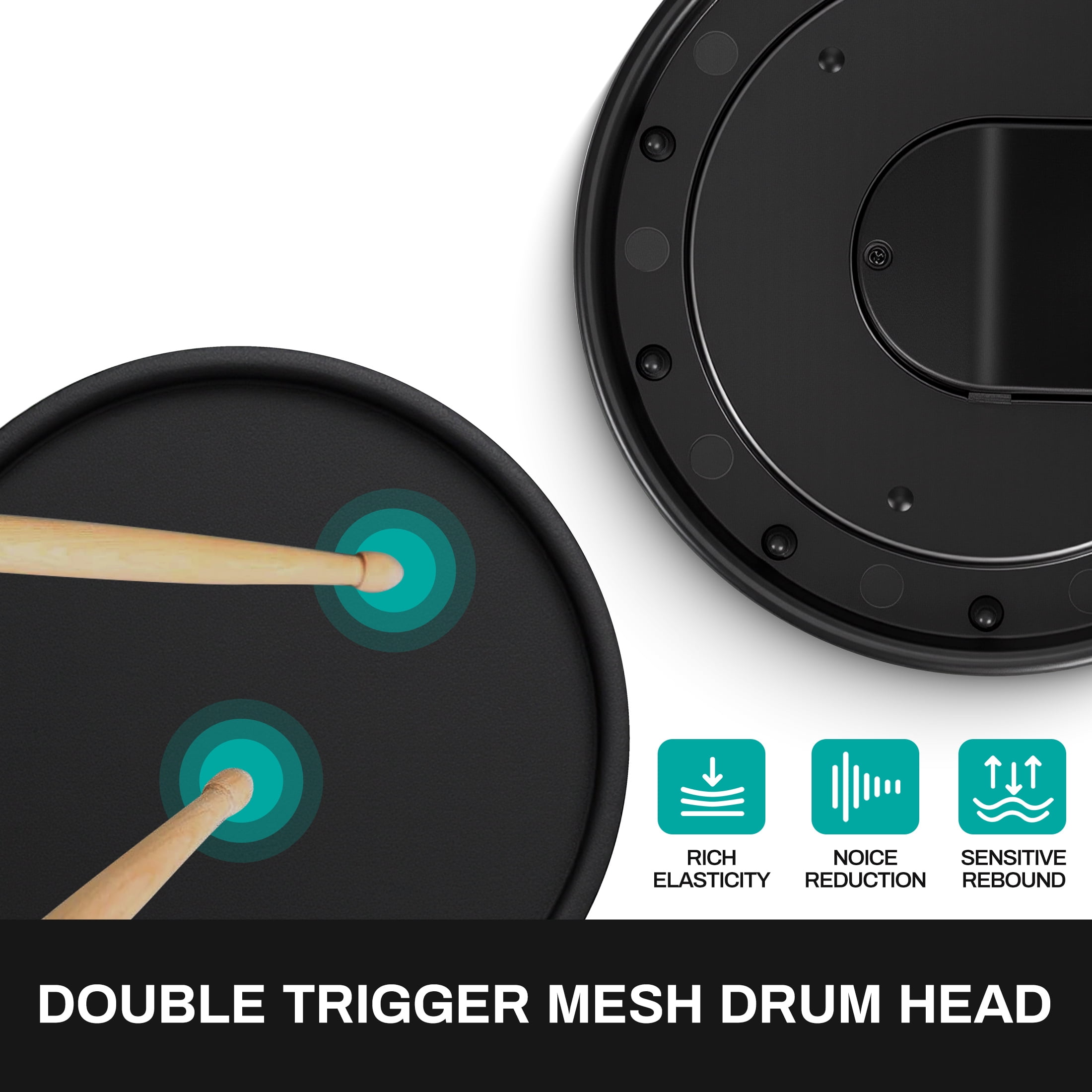 AODSK Electronic Drum Set for Beginners – 150 Sounds, 4 Quiet Pads, 3 Cymbals, 2 Pedals, Includes Throne, Sticks & Headphones – Portable Foldable Design
