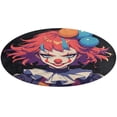 thumbnail image 5 of Psychedelic Clown Joker Round Carpet Circle Rug Outdoor Patio Area Rug Washable Large Area Rugs Hallway Room Decor Fitness Mats, 5 of 8