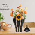 thumbnail image 6 of Gold and White Ginger Jars,White Vases Home Decor,Handmade Porcelain Vases with Lid for Living Room,Ceramic Vase 18 in for Cafe,Beautifully Packaged Gifts (Black-1, 14in), 6 of 14