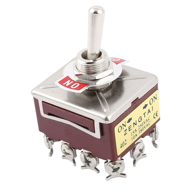 15A/250V 10A/380V 2 Way On/On 4 Pole Double Throw 4PDT Toggle Switch