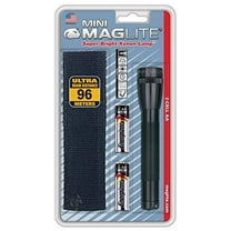 Maglite Mini LED 2-Cell AA Flashlight with Holster, Black