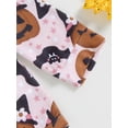 thumbnail image 6 of Wassery Infant Baby Rompers 3M 6M 12M 18M Halloween Clothes Cat/Bat Print Toddler Long Sleeve Jumpsuit for Newborn Infant, 6 of 8