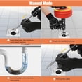 thumbnail image 6 of Drain Cleaner Auger, Drain Auger with Drill Adapter, 25 ft Flexible Plumbing Snake with Gloves, Manually or Powered, 6 of 8