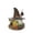 White, variant on Decorr Halloween Pumpkin Figurine, 3.9" Resin Jack-O'-Lantern Monster Statue with Skull Staff, Spooky Gothic Desktop Decor for Home, Office, Halloween Decorations