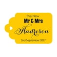 thumbnail image 1 of 100 PCS Mr & Mrs Custom Made Hang Tags Personalized Wedding Favor Gift Paper Tags, 1 of 1