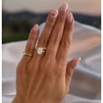 thumbnail image 3 of vylahjewellery Classic 18K Yellow Gold Double Wedding Ring Set Oval Cut Moissanite Diamond Engagement Ring Anniversary Ring for Women Proposal Ring, 3 of 7