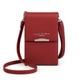 thumbnail image 1 of Small PU Crossbody Bag Cell Phone Purse Zip Wallet with Credit Card Slots for Women, 1 of 5