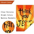 thumbnail image 5 of Thank You Jesus Christmas Religion Religious Easter Garden Flag 12.5x18 Double Sided, Burlap Small Vertical God Christian Passion Week Nativity Yard Flags Banners For Easter Decorations, 5 of 6