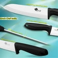 thumbnail image 5 of 6PCS Ceramic Knives Set for Kitchen 5-Piece Sharp Paring Knives with Covers and a Peeler,Sharp 6-inch Serrated Bread Knife Fruit Cutter 3", 4", 5" Inch, 5 of 8