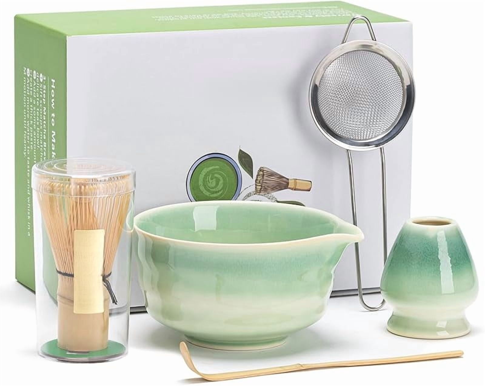 Matcha Whisk Set - 7 Or 4 Piece Kit With Ceramic Bowl (500ml), Bamboo Whisk, Sifter, Scoop & More