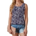 thumbnail image 3 of Fantaslook Womens Tank Tops Dressy Casual Sleeveless Blouses Crew Neck Pleated Tunic Shirts Summer Tops, 3 of 8