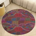thumbnail image 6 of Mola De Panama Bird Round Carpet Circle Rug Outdoor Patio Area Rug Washable Large Area Rugs Hallway Room Decor Fitness Mats, 6 of 8