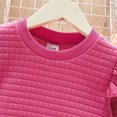 thumbnail image 4 of PatPat Toddler Textured Ruffled Solid Pullover Sweatshirt for Girl,Sizes 18M-6Y, 4 of 7
