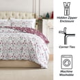 thumbnail image 2 of Southshore Fine Living, Inc. Christmas King Duvet Cover with 2 Pillow Shams - Holly & Snowflakes, 2 of 7