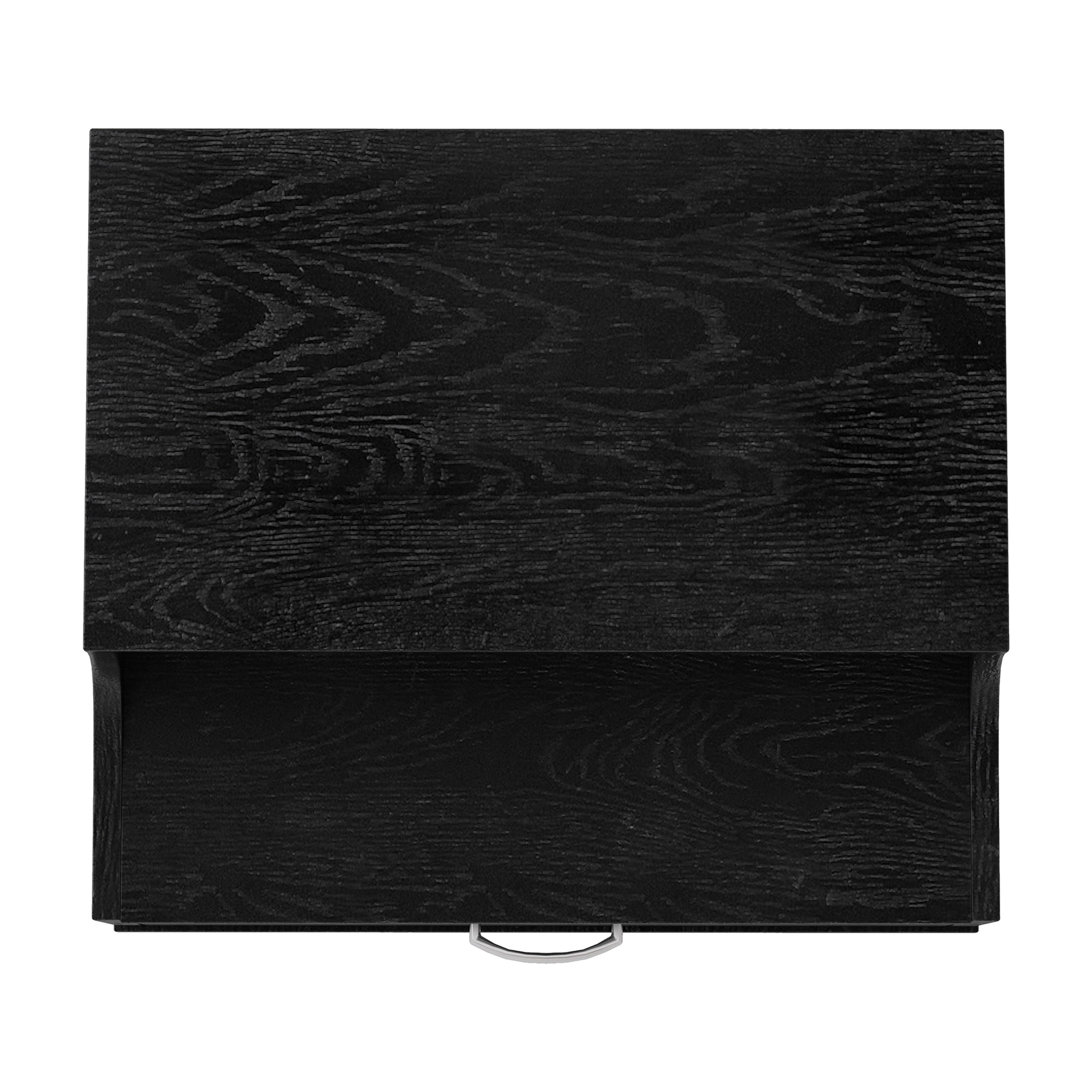Noble House Starla Wooden 3 Piece 3 Drawer Dresser and Nightstand Bedroom Set, Black