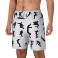thumbnail image 5 of Mens Swim Trunks Runningway Cool Parkour Sports Extreme Quick Dry Board Shorts with Compression Liner, 5 of 6