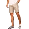 thumbnail image 5 of Lars Amadeus Faux Leather Shorts for Men's Hip Hop Motorcycle Biker Party Disco Shorts 32 Khaki, 5 of 5