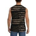 thumbnail image 4 of Goofa American Flag with Desert Camouflage Printed Men's Sleeveless T-Shirt - Athletic Gym Workout Tank Top for Men - Moisture-Wicking, UPF 30+ Quick-Dry Muscle Tee-, 4 of 8