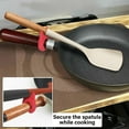 thumbnail image 3 of JKLOP 2 PCS Spoon Pot Pan Holder Spatula Bracket Clips Heat Resistance Non Slip Silicone Pot Spoon Holder Pot Clip Holder Fun Cartoon Spoon R for Home & Kitchen, 3 of 5