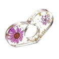 thumbnail image 2 of harmtty Book Page Holder Transparent Dried Flower Design Smooth Edge Natural Style Reading Aid Reusable Handmade Thumb Book Page Holder Bookmark Gift Home Supplies,Purple C, 2 of 8