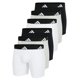 thumbnail image 1 of adidas Calzoncillos bóxer para hombre, Lote de 6 - Boxer Briefs, Active Flex Cotton, Logo Negro/Blanco/Gris L (Large), 1 of 5