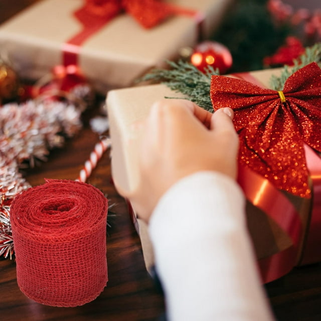 Luxshiny De Yute Roja Para Natural En Bodas Y Celebraciones Navideñas