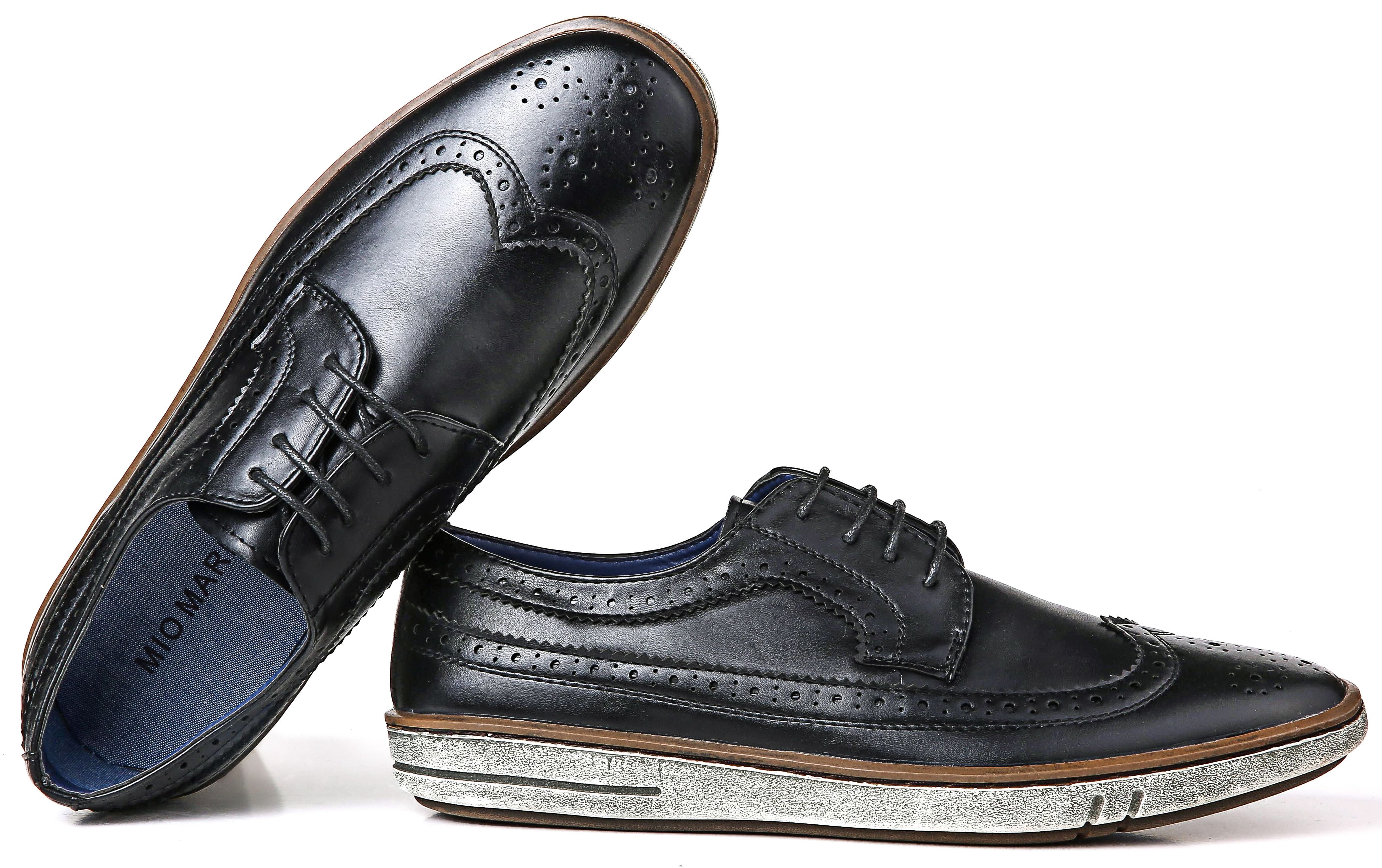 Mio Marino Round Toe Casual Brogue Design Dress Shoes for Men