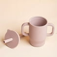 thumbnail image 4 of Sippy Cup Silicone Milk & Water Cup with Straw Toddler Feeding Cup Red for Babies Toddler Dishes Nursery Supplies,(Gray blue   Khaki) 2PCS, 4 of 7