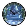 thumbnail image 2 of Voice Activated Clock with Glow Light 12 Inch Large Silent Wall Clock Battery Operated for Home Decor Blue Sofa, 2 of 8